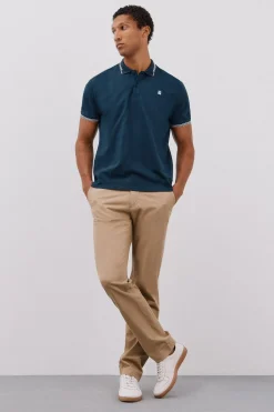 Cortefiel Polo piqué tips Azul marino