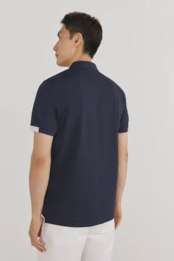 Pedro del Hierro Polo puños contraste Azul Outlet