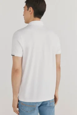 Pedro del Hierro Polo puños contraste Blanco Hot