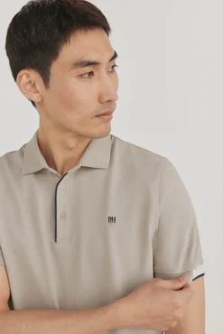 Pedro del Hierro Polo puños contraste Verde Outlet