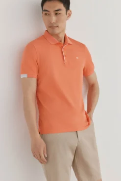 Pedro del Hierro Polo puños contraste Naranja Clearance