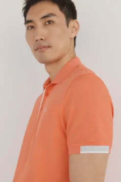 Pedro del Hierro Polo puños contraste Naranja Clearance