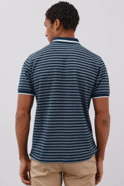 Cortefiel Polo rayas oxford Azul marino Best