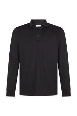 Cortefiel Polo refinado manga larga Negro Clearance