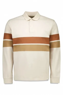 Cortefiel Polo rugby bloques Beige Best