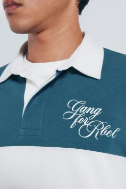 Springfield Polo rugby manga larga azul