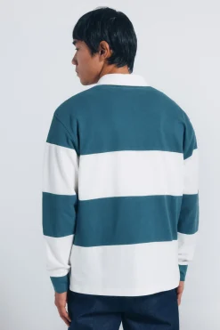 Springfield Polo rugby manga larga azul