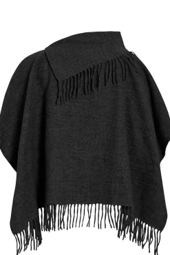 Vila Poncho con flecos Negro New