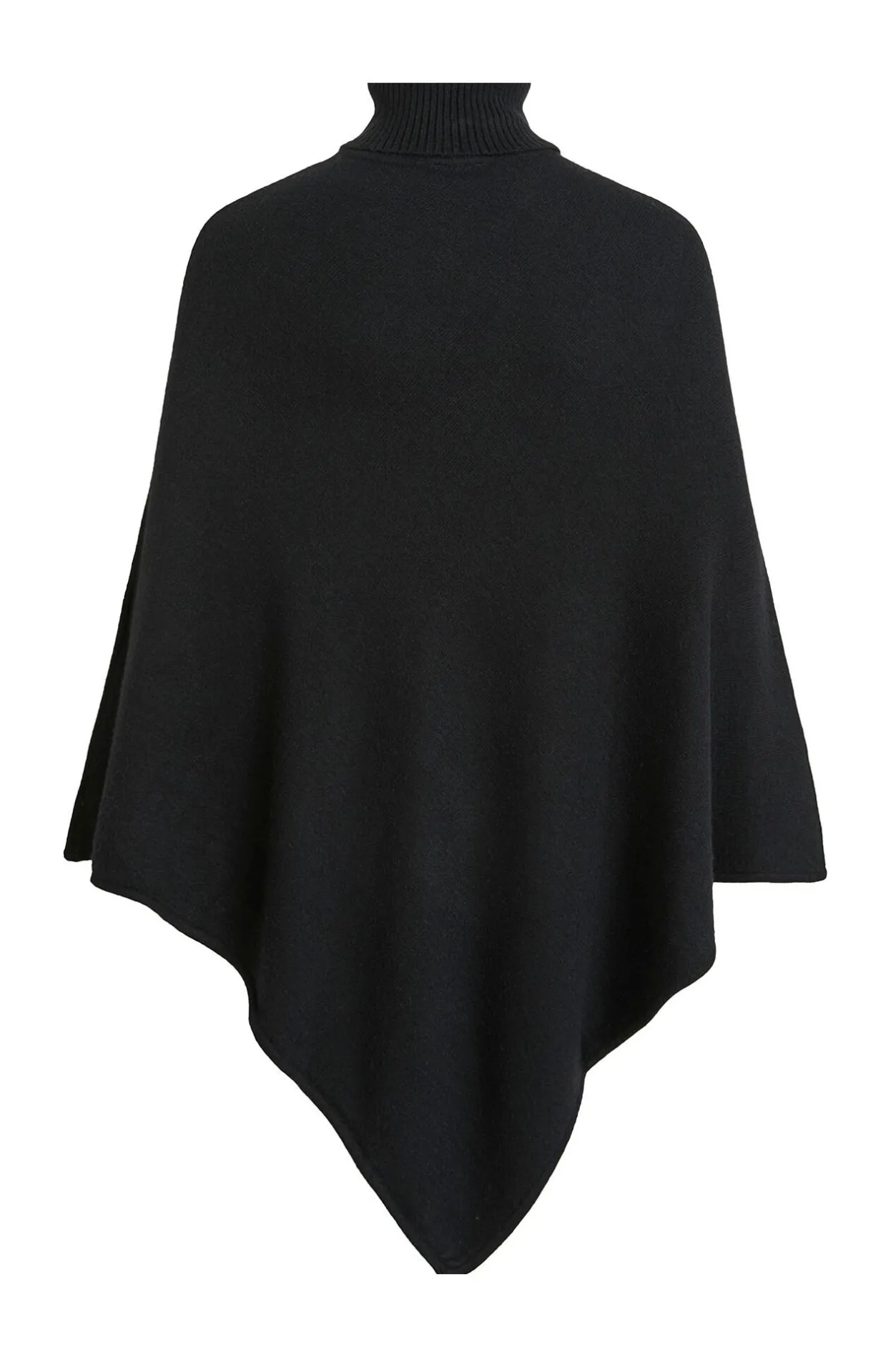Vila Poncho de punto con cuello vuelto Negro Best