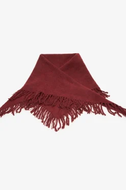 Cortefiel Poncho flecos Vino Hot