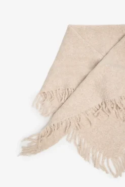 Cortefiel Poncho flecos Marfil Discount