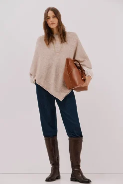 Cortefiel Poncho tacto suave Beige Online