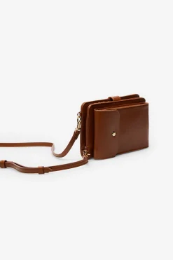 Cortefiel Portamóvil cartera liso Marr&oacute;n Discount