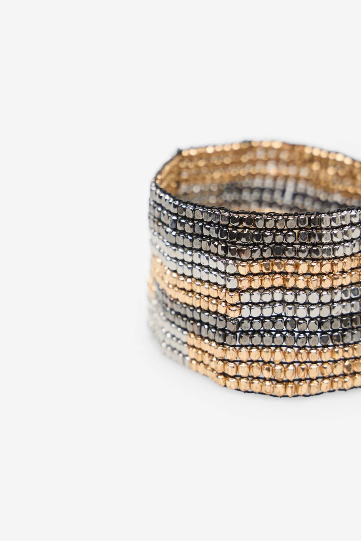 Cortefiel Pulsera beads tricolor Dorado Clearance