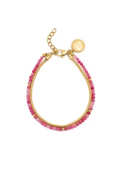 Singularu Pulsera Cleopatra Pink Acero Baño Oro amarillo Discount