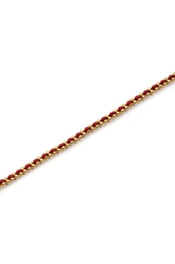 Singularu Pulsera Morgana Red Acero Baño Oro amarillo Hot