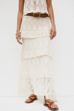 Hoss Intropia Raquel. Falda midi tricot Beige