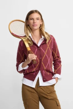 Silbon Rebeca raquetas rombos Estampado granate Best