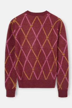 Silbon Rebeca raquetas rombos Estampado granate Best