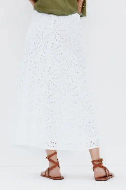 Hoss Intropia Regina. Falda perforada Blanco Best