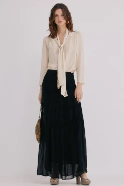 Hoss Intropia Romelia. Falda bordada Negro New