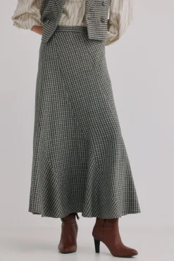 Hoss Intropia Romilda. Falda cuadros Estampado azul