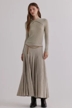 Hoss Intropia Rosa. Falda godets Gris Sale