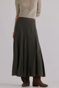 Hoss Intropia Rosario. Falda midi Kaki Online