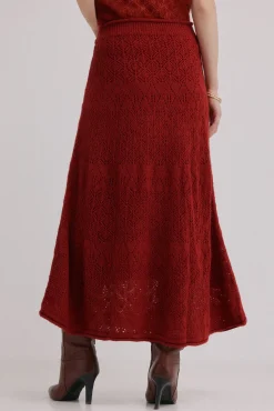 Hoss Intropia Rossie. Falda calada Estampado rojo New