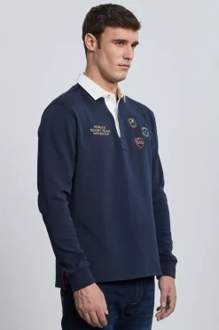 Valecuatro Rugby 3 escudos Azul marino Discount