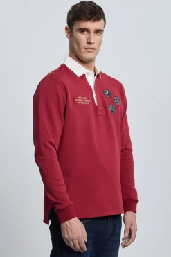 Valecuatro Rugby 3 escudos burdeos Granate Best