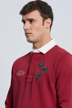 Valecuatro Rugby 3 escudos burdeos Granate Best