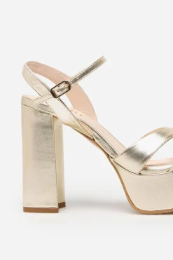 Lodi Sandalia tacón Dorado Discount