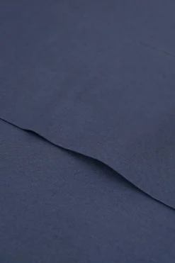Textura Sábana algodón orgánico. Cama 150-160cm. azul