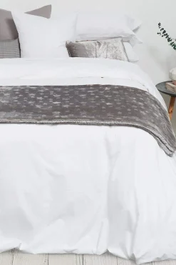 Textura Sábana algodón percal. Cama 135-140cm. blanco Discount