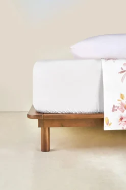 Bassols Sábana bajera algodón 200 hilos Blanco Clearance