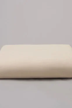 Bassols Sábana bajera sahara mate de algodón lavado Beige Online