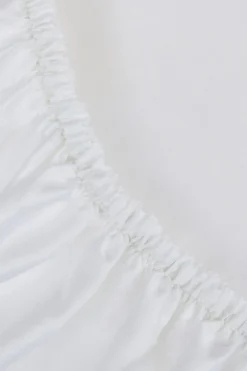 Bassols Sábana Bajera Satén 400 Hilos Cama 180 cm Blanco