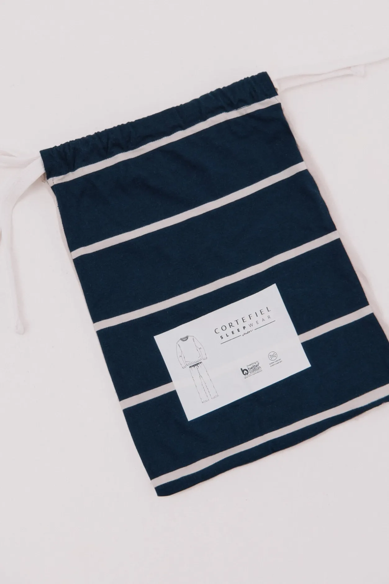 Cortefiel Set de pijama punto Azul marino