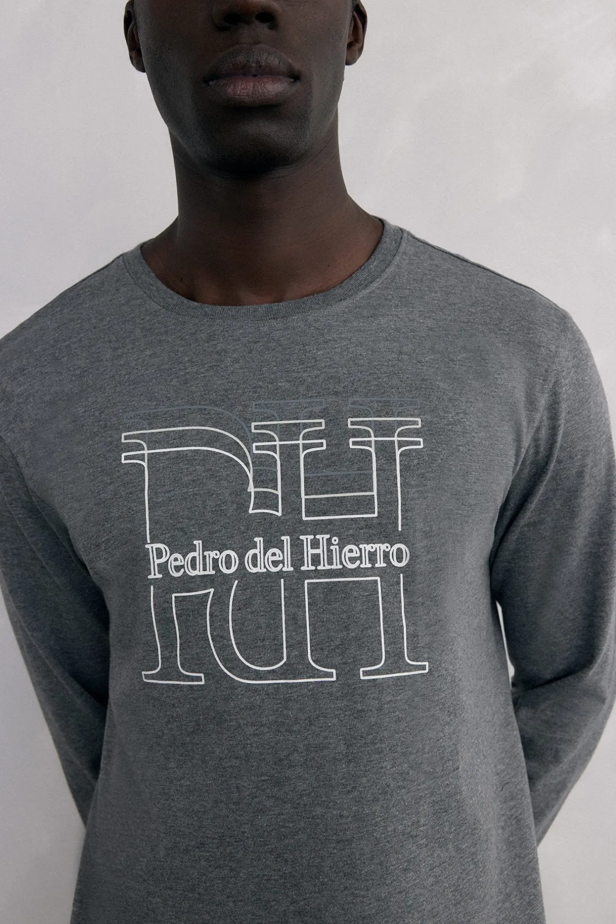 Pedro del Hierro Set de pijama punto Gris
