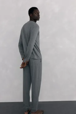 Pedro del Hierro Set de pijama punto Gris