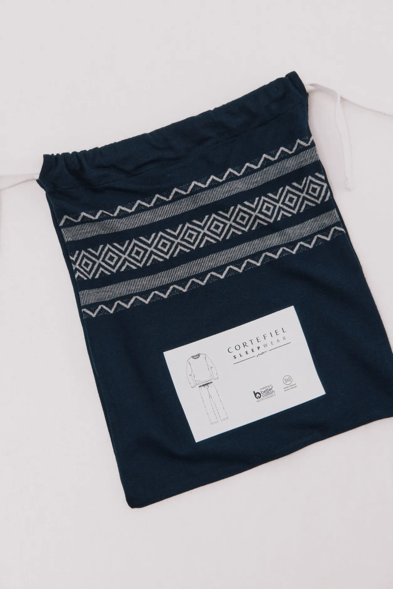 Cortefiel Set de pijama punto polar Azul marino Outlet
