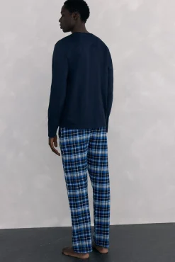 Pedro del Hierro Set de pijama punto y tela Azul Discount