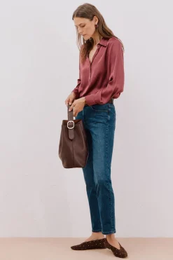 Cortefiel Shopper hebilla Marr&oacute;n Outlet