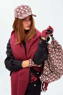 Lola Casademunt Shopper LC Estampado granate Discount