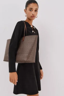 Cortefiel Shopper monogram Estampado marrón Hot