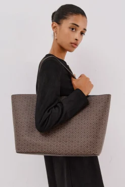 Cortefiel Shopper monogram Estampado marrón Hot