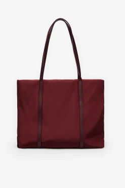 Cortefiel Shopper nylon logo gr Granate Outlet