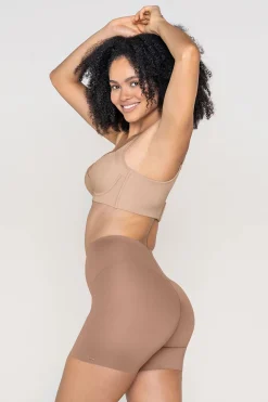 Leonisa Short de control con almohadillas removibles levanta glúteos marr&oacute;n Discount