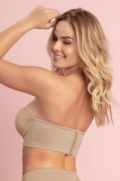 Leonisa Sin tirantes bustier 360° de perfección beige Outlet